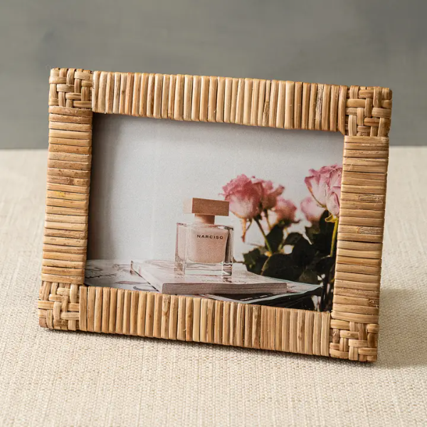 Custom Rattan Frames Woven Rattan Picture Frame – Bungalow Home Furnishings